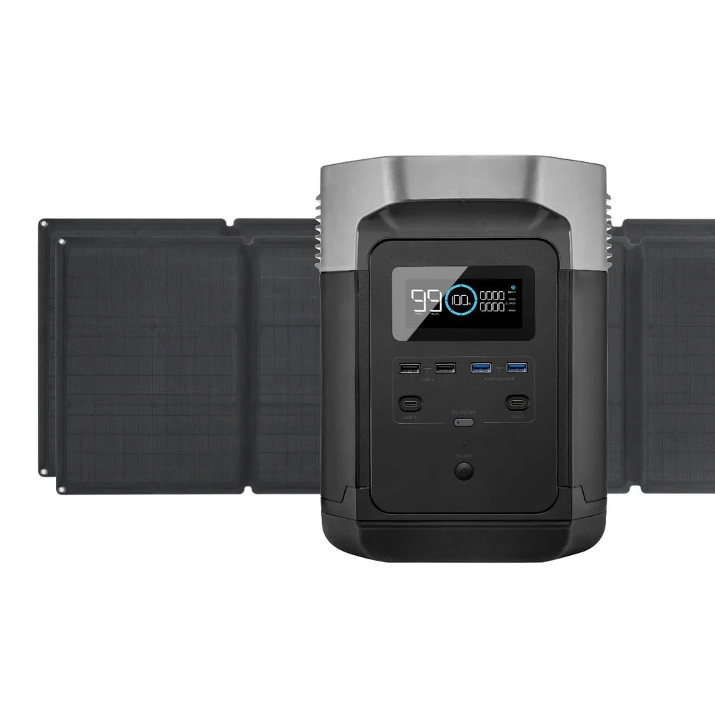 EcoFlow DELTA 2 + 110W Portable Solar Panel