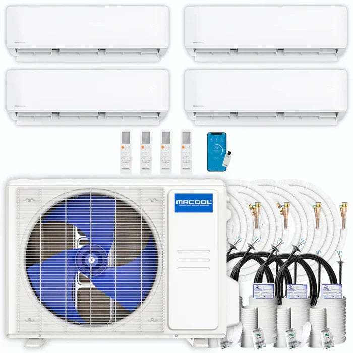 MRCOOL DIY 4th Gen Multi-Zone 4-Zone 48,000 BTU 21 SEER (9K + 12K + 12K + 12K) Ductless Mini-Split Air Conditioner and Heat Pump