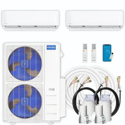 MRCOOL DIY 4th Gen Multi-Zone 2-Zone 48,000 BTU 21 SEER (12K + 36K) Ductless Mini-Split Air Conditioner and Heat Pump